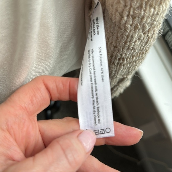 Eileen Fisher Linen Blend Open Cardigan with 3/4 Sleeves, Size S/P, Like New - Picture 7 of 7